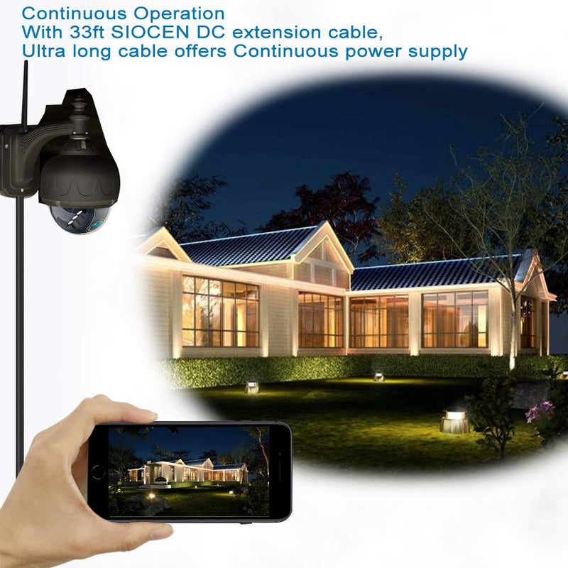 SIOCEN 33FT DC Power Extension Cable 2.1mm x 5.5mm,12v Power Supply Adapter for CCTV Security Camera Surveillance IP Camera Dvr Standalone LED Strip,Car,Long Male to Female Barrel Plug Cord - Image 5